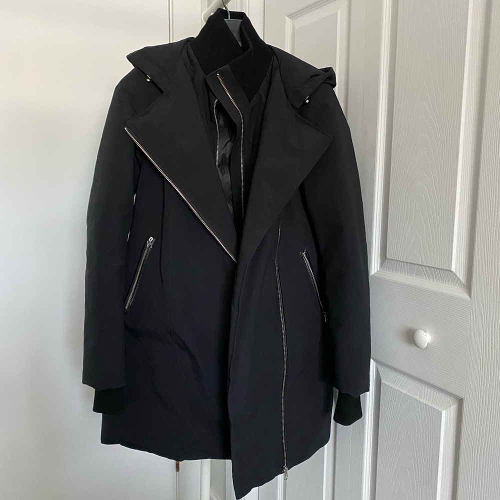 Mackage ‘Shiloh’ Parka - two in one fitted down coat with bib